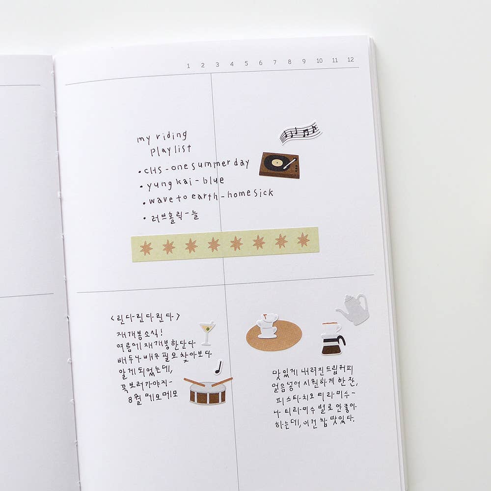 Suatelier Plain Washi Sticker Strips