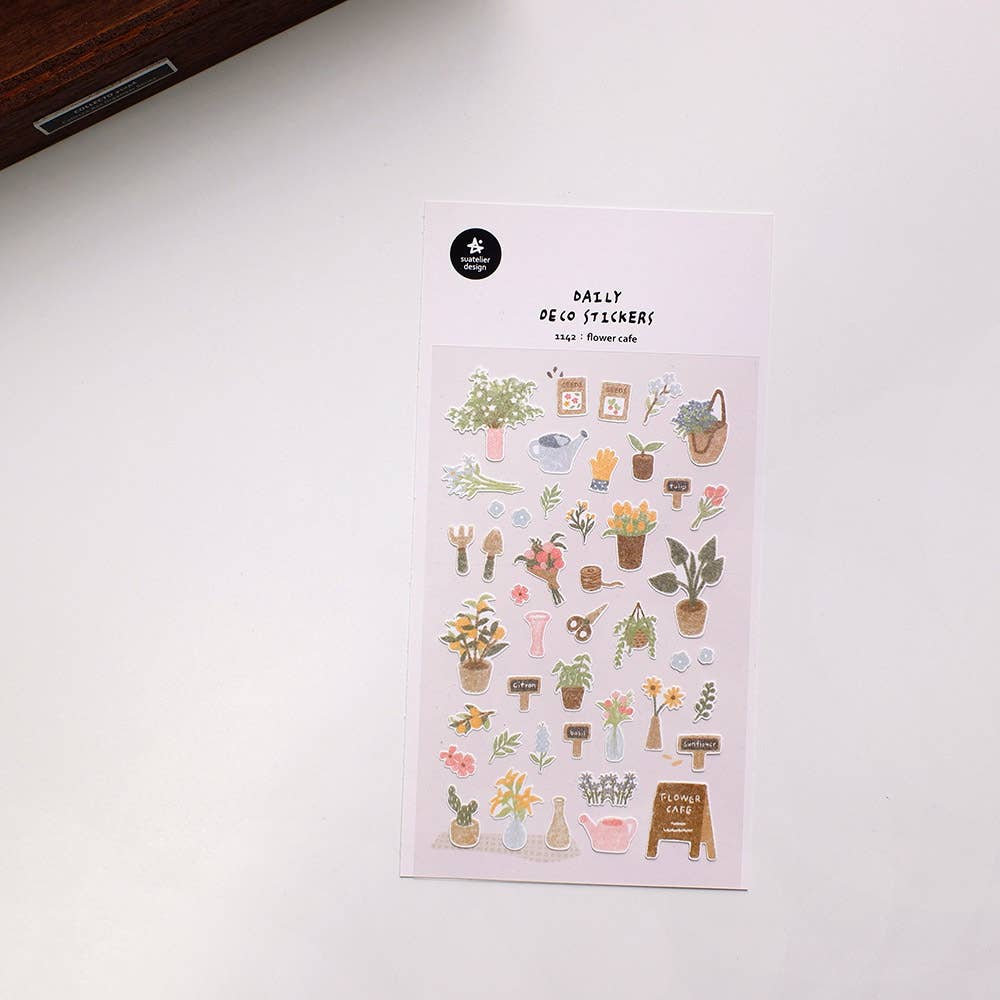 Suatelier Flower Cafe Sticker Sheet