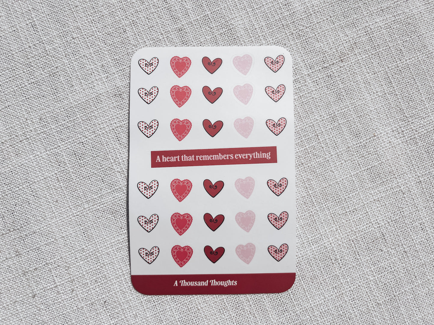 Heart Sticker Sheet | A6 Sticker Sheet