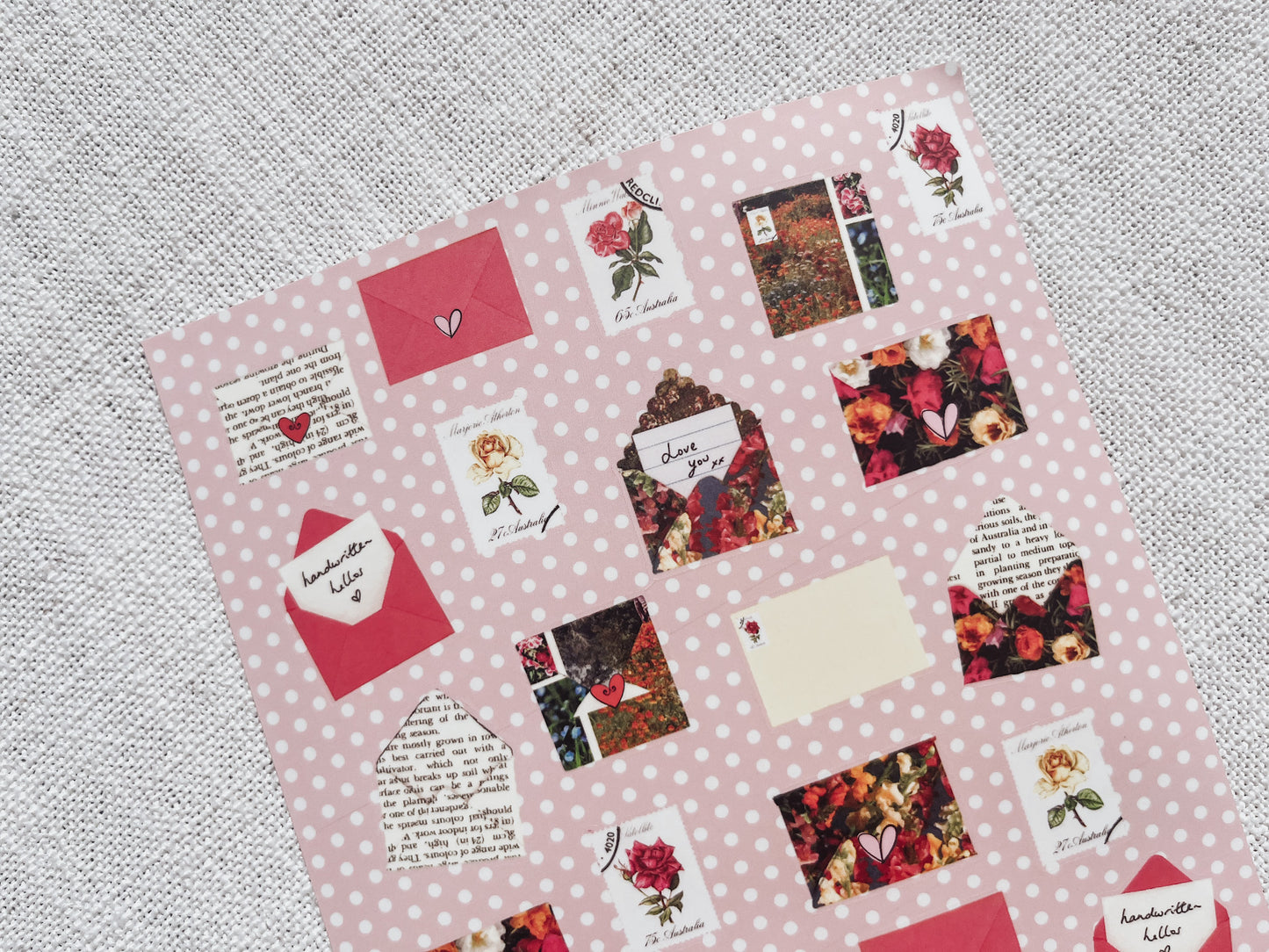Love Letter Sticker Sheet | A5 Sticker Sheet