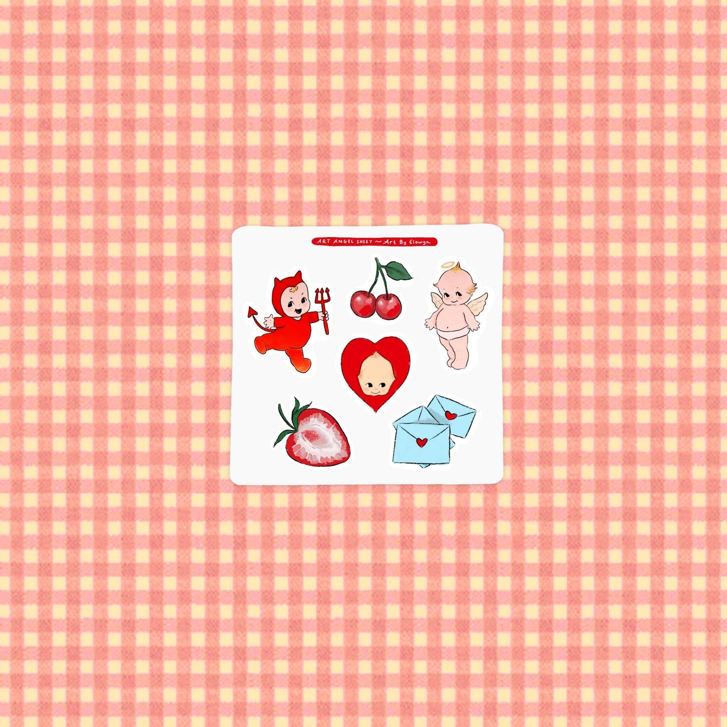 Art by Elowyn Mini Art Angel Sticker Sheets