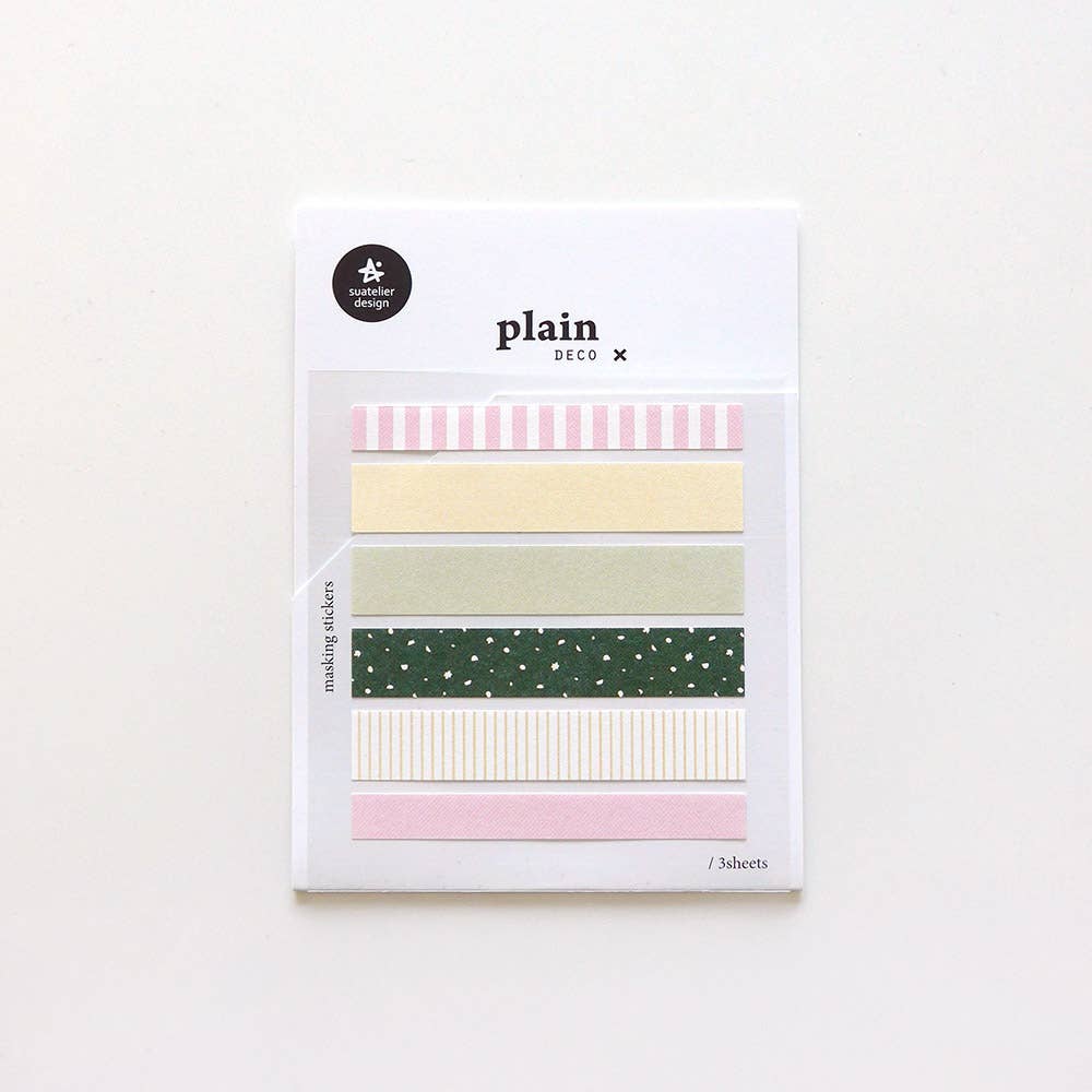 Suatelier Plain Washi Sticker Strips