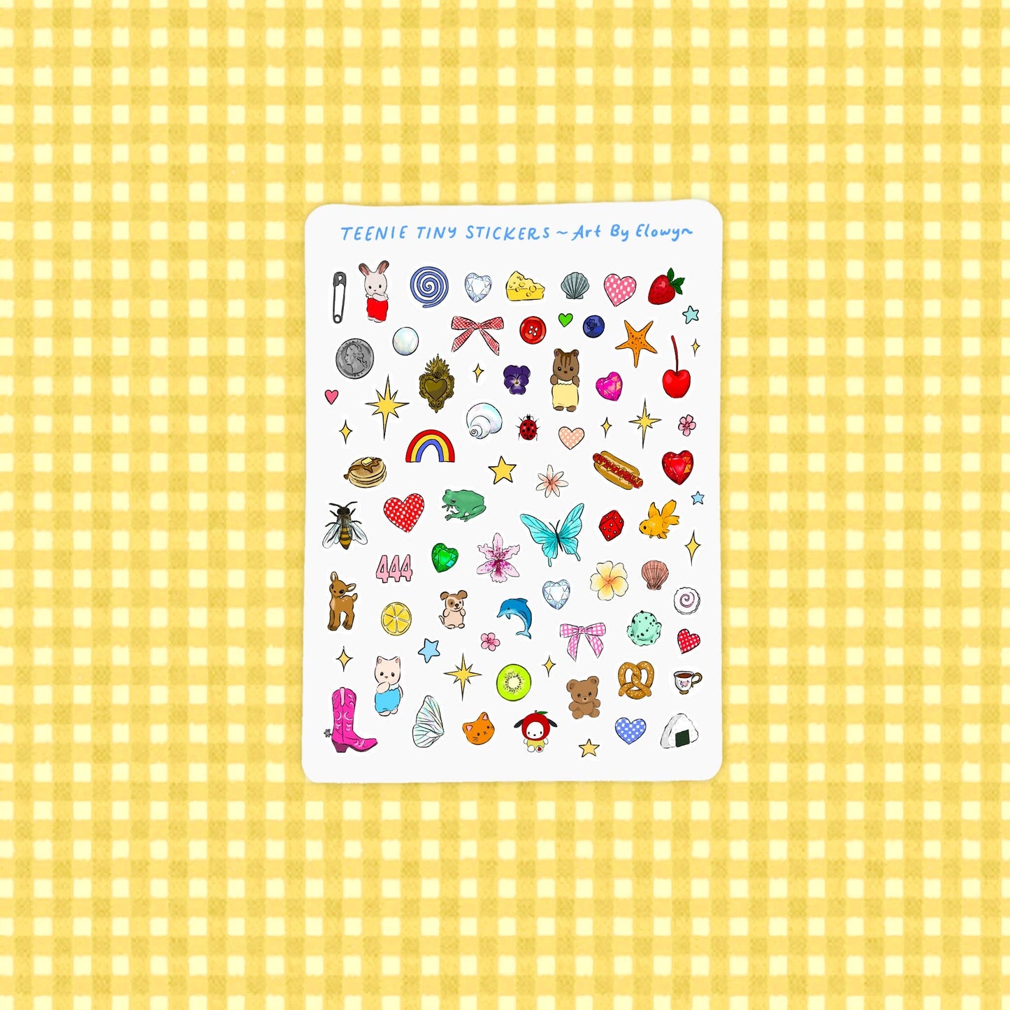 Art By Elowyn 5x7 Teenie Tiny Stickers Sheet
