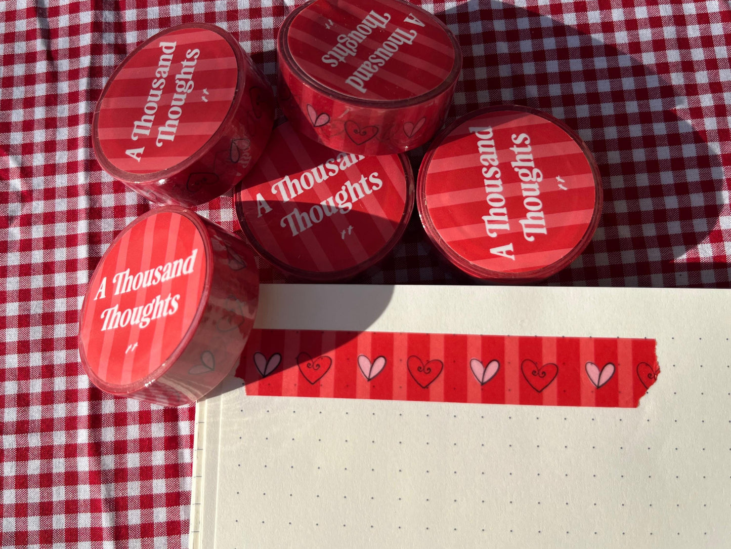 Hearts and Stripes Washi Tape