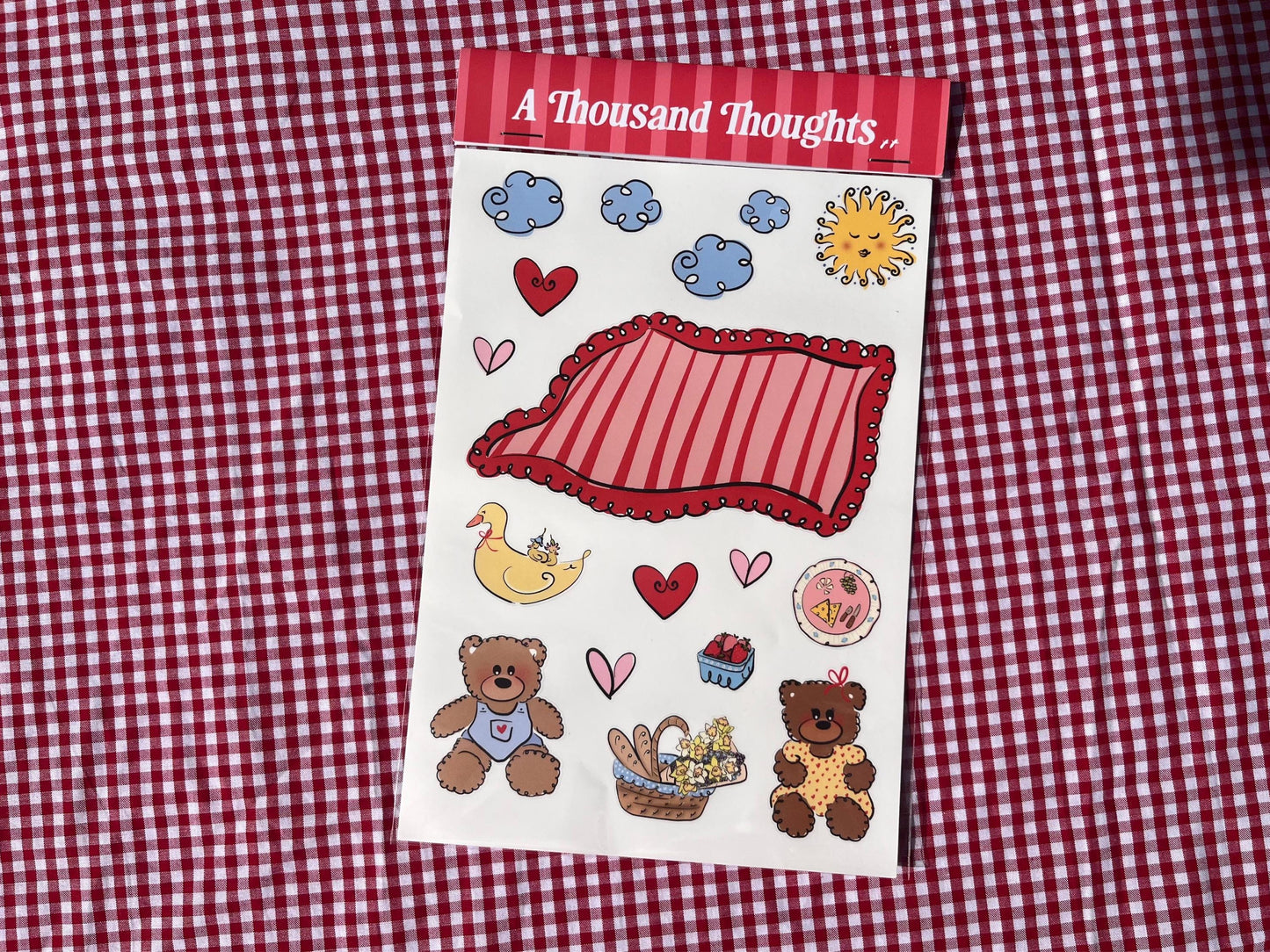 Teddy Bear's Picnic Sticker Sheet | A5 Sticker Sheet