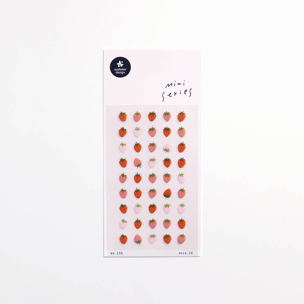 Suatelier Strawberries Mini Sticker Sheet