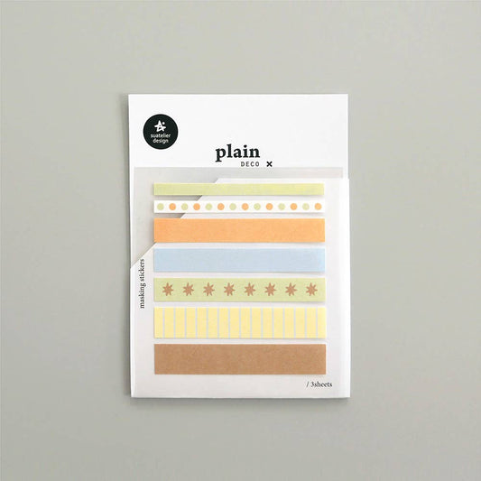 Suatelier Plain Washi Sticker Strips