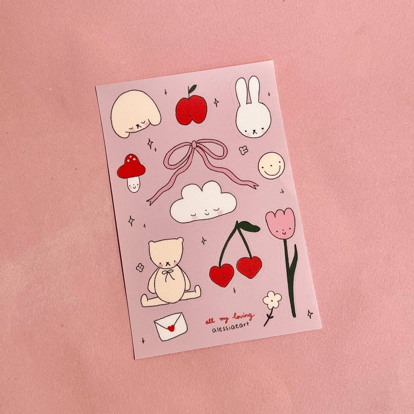 Alessia E Art All My Loving Sticker Sheet