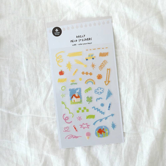 Suatelier Color your days, sticker sheet