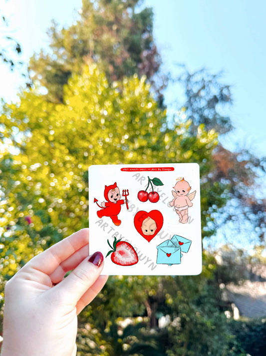 Art by Elowyn Mini Art Angel Sticker Sheets 