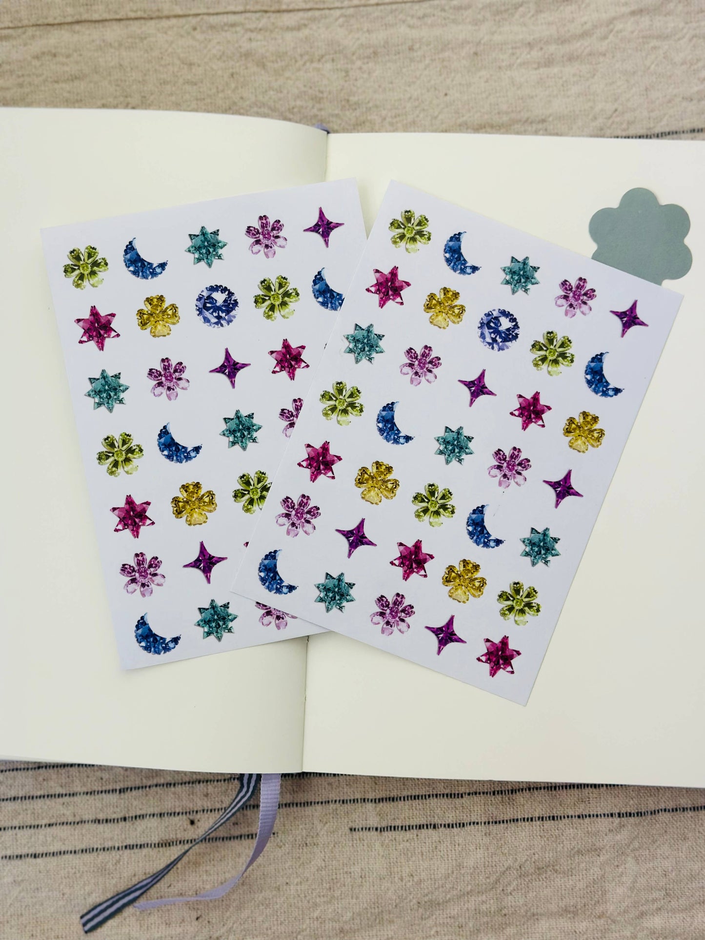Shellflower Gem Washi Sticker Sheet