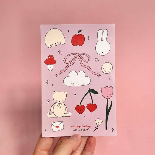 Alessia E Art All My Loving Sticker Sheet
