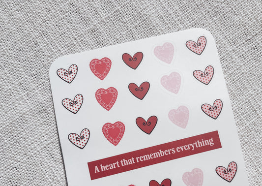 Heart Sticker Sheet | A6 Sticker Sheet