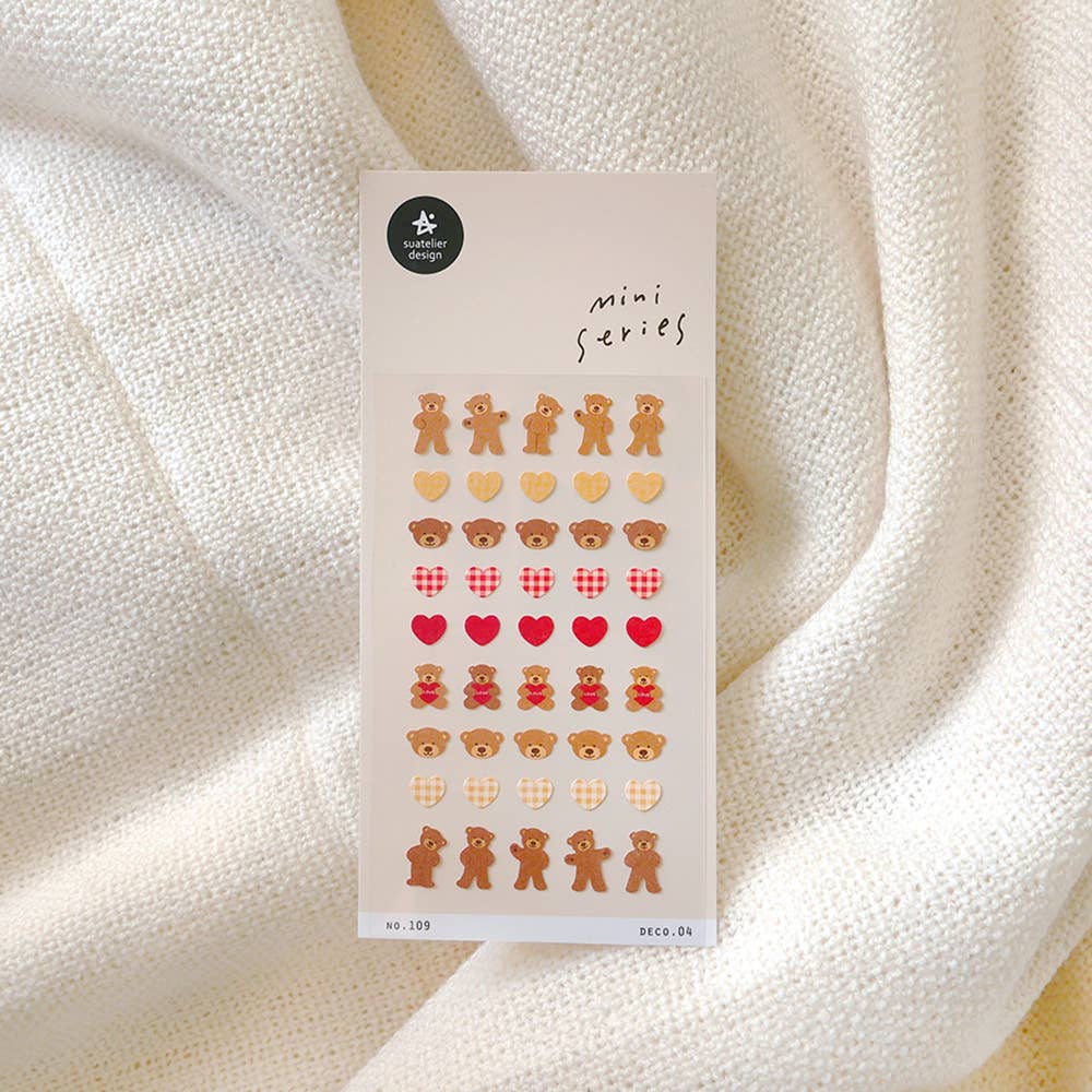 Suatelier Teddy Love Mini Sticker Sheet