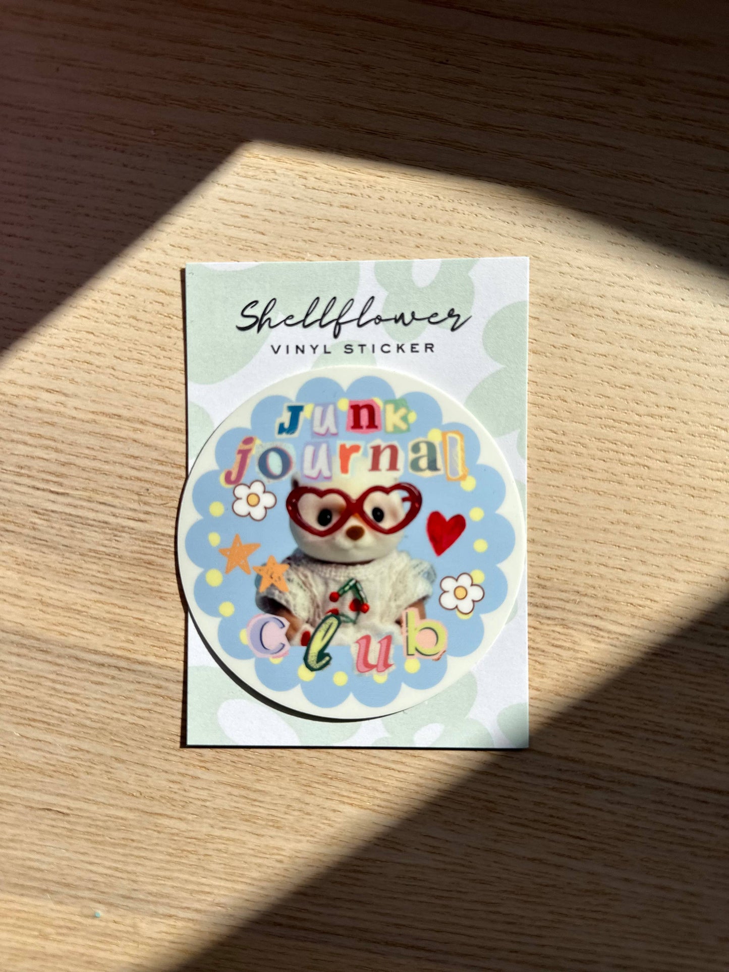 Shellflower Junk Journal Club Vinyl Sticker
