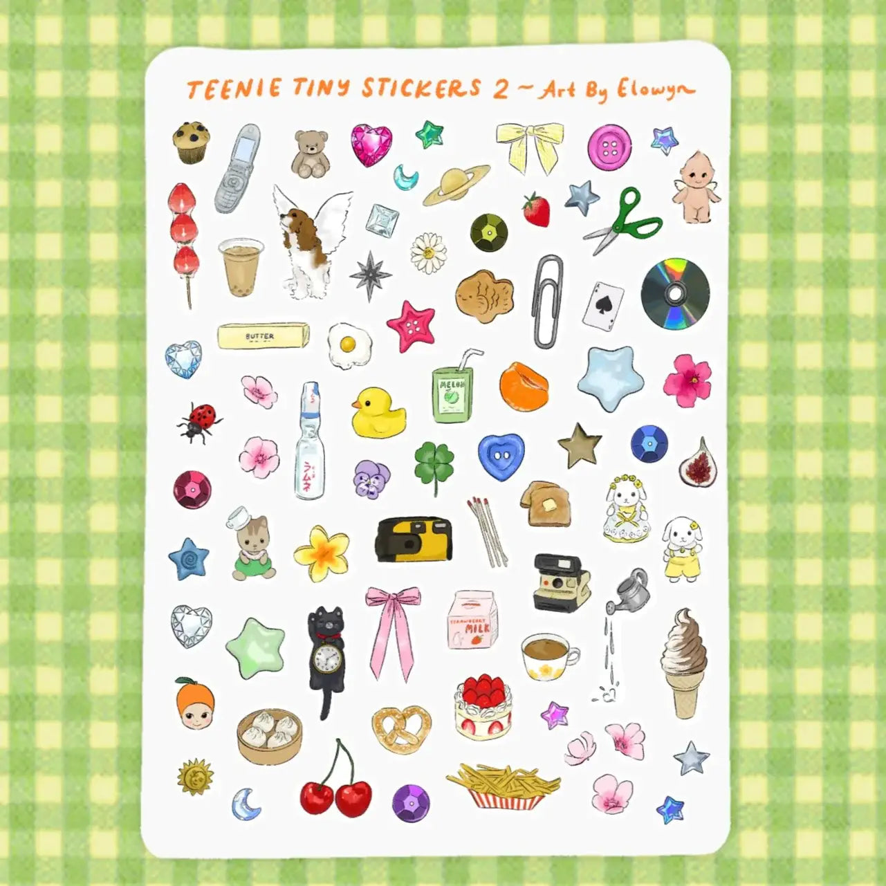 Art By Elowyn 5x7 Teenie Tiny Stickers Sheet Version 2