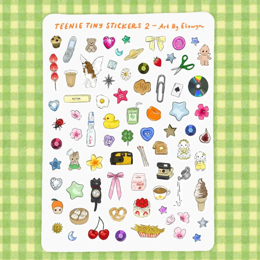 Art By Elowyn 5x7 Teenie Tiny Stickers Sheet Version 2
